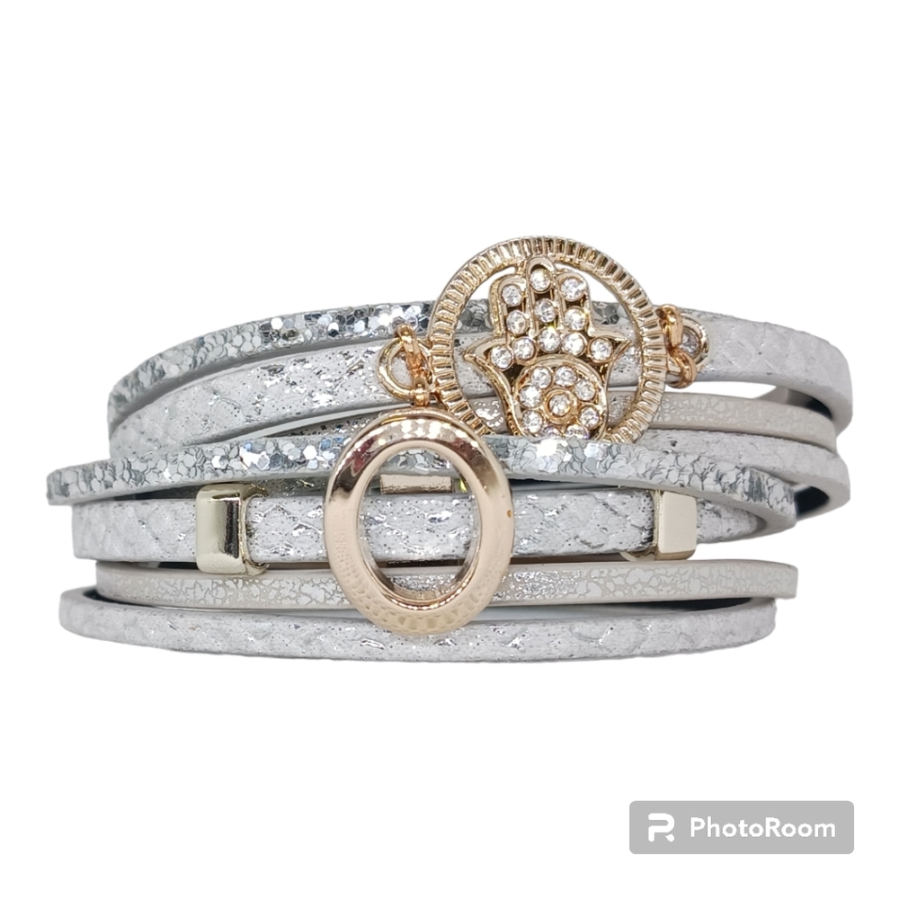 Magnetic wrap cuff bracelet